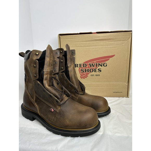Red Wing DynaForce 903 Electrical Haz Work Boots Men Size 14D Brown NewUSA